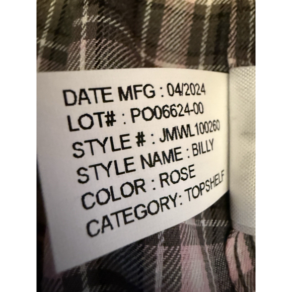 johnnie-O Top Shelf Button Down Shirt - Billy Rose Gray Plaid Size XXL NWT - Picture 7 of 7